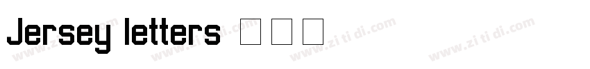 Jersey letters字体转换